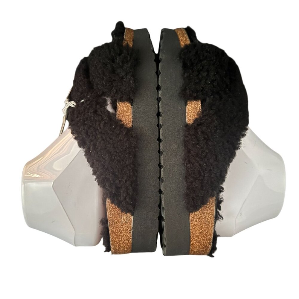 Papillio By Birkenstock Daytona Black Shearling Crisscross Sandals, Size 38 NWOB - Picture 7 of 9